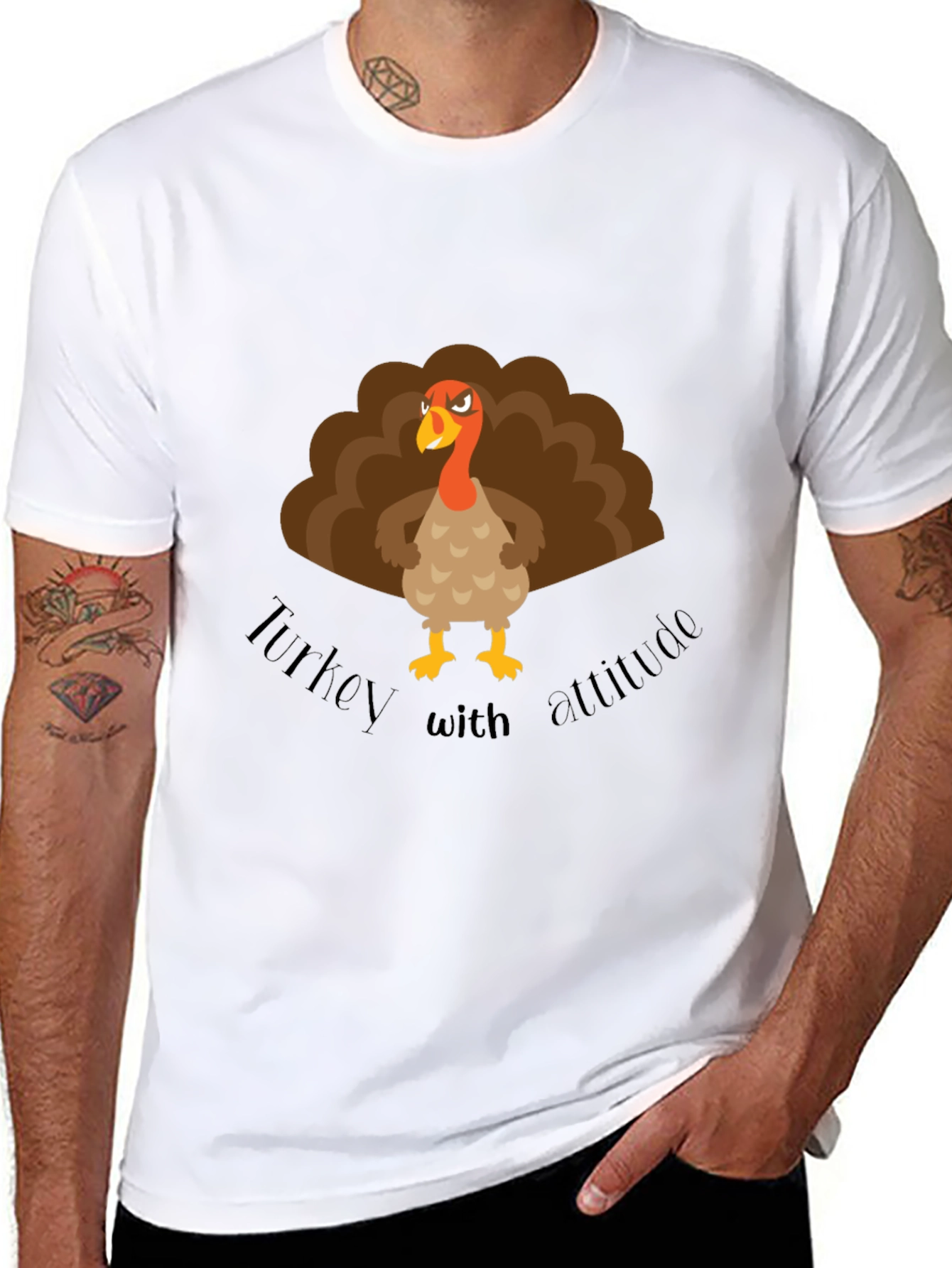 Turkey with Attitude Graphic T-Shirt