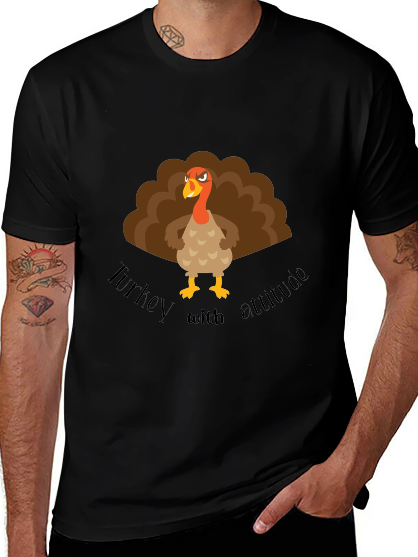 Turkey with Attitude Graphic T-Shirt