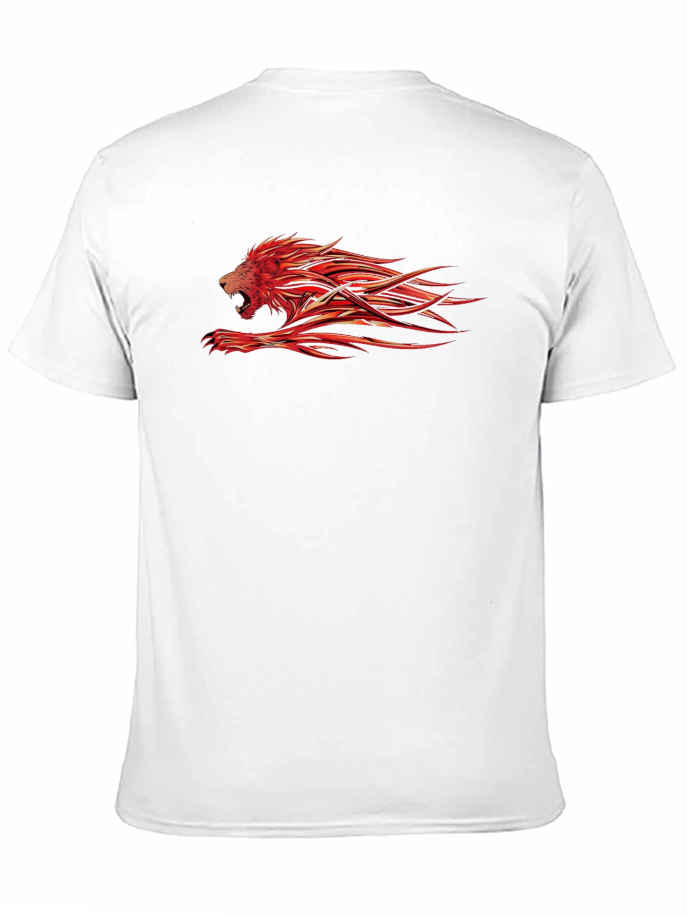 Fiery Lion Graphic Black T-Shirt
