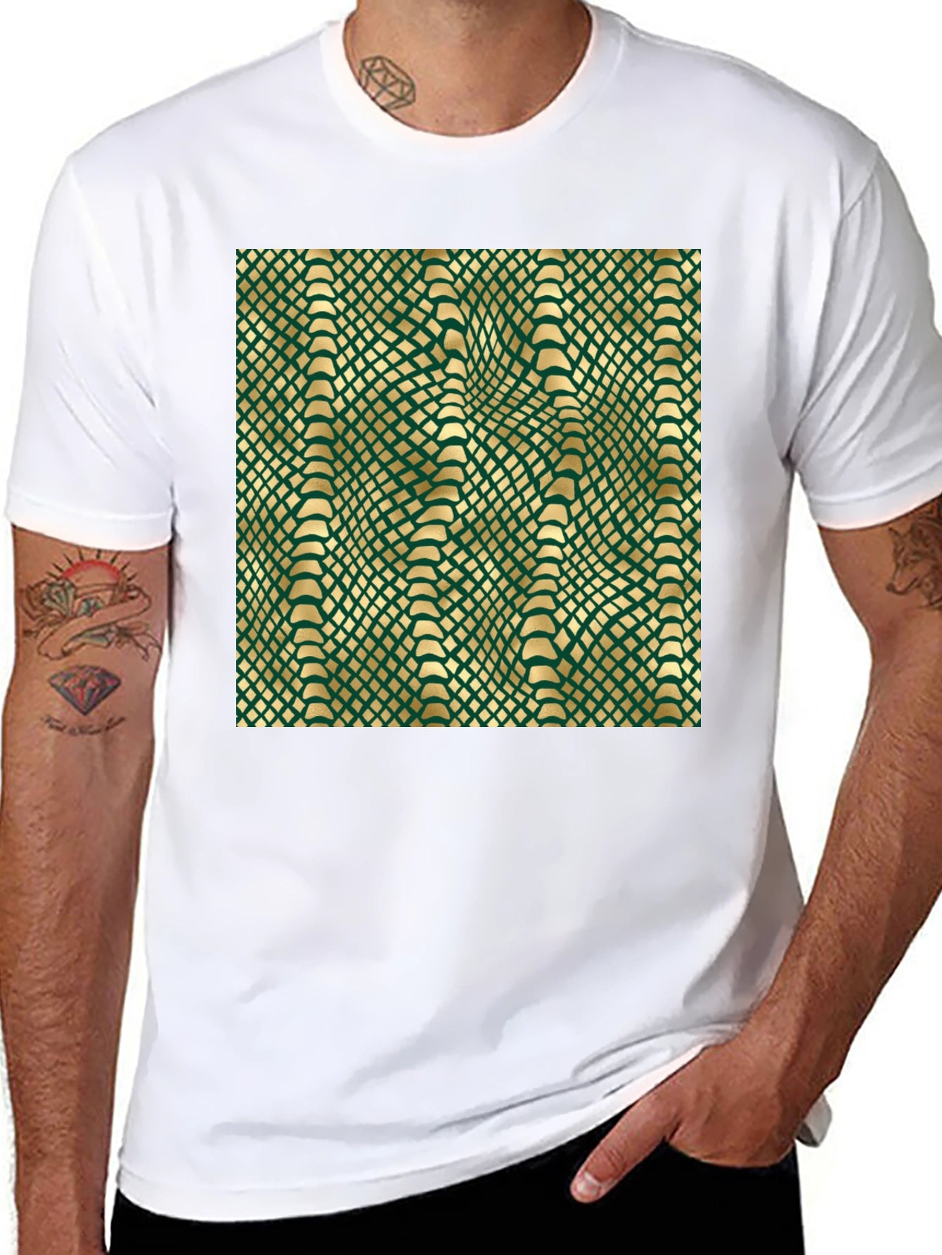 Geometric Illusion Tee - Stylish Graphic Print