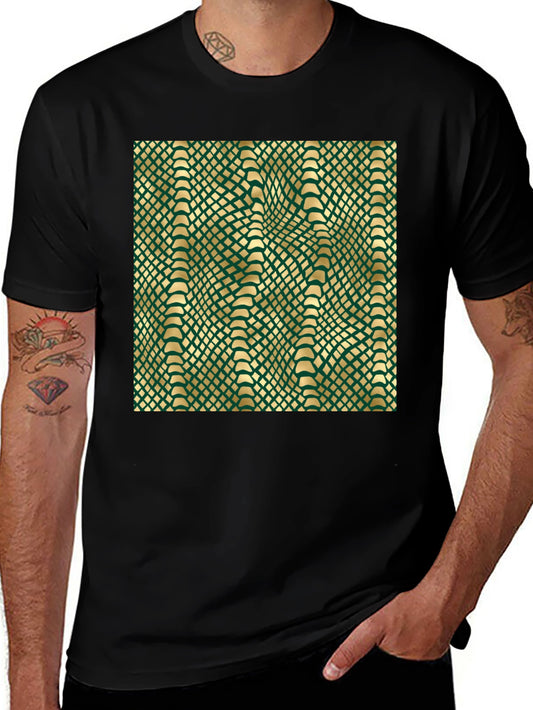 Geometric Illusion Tee - Stylish Graphic Print