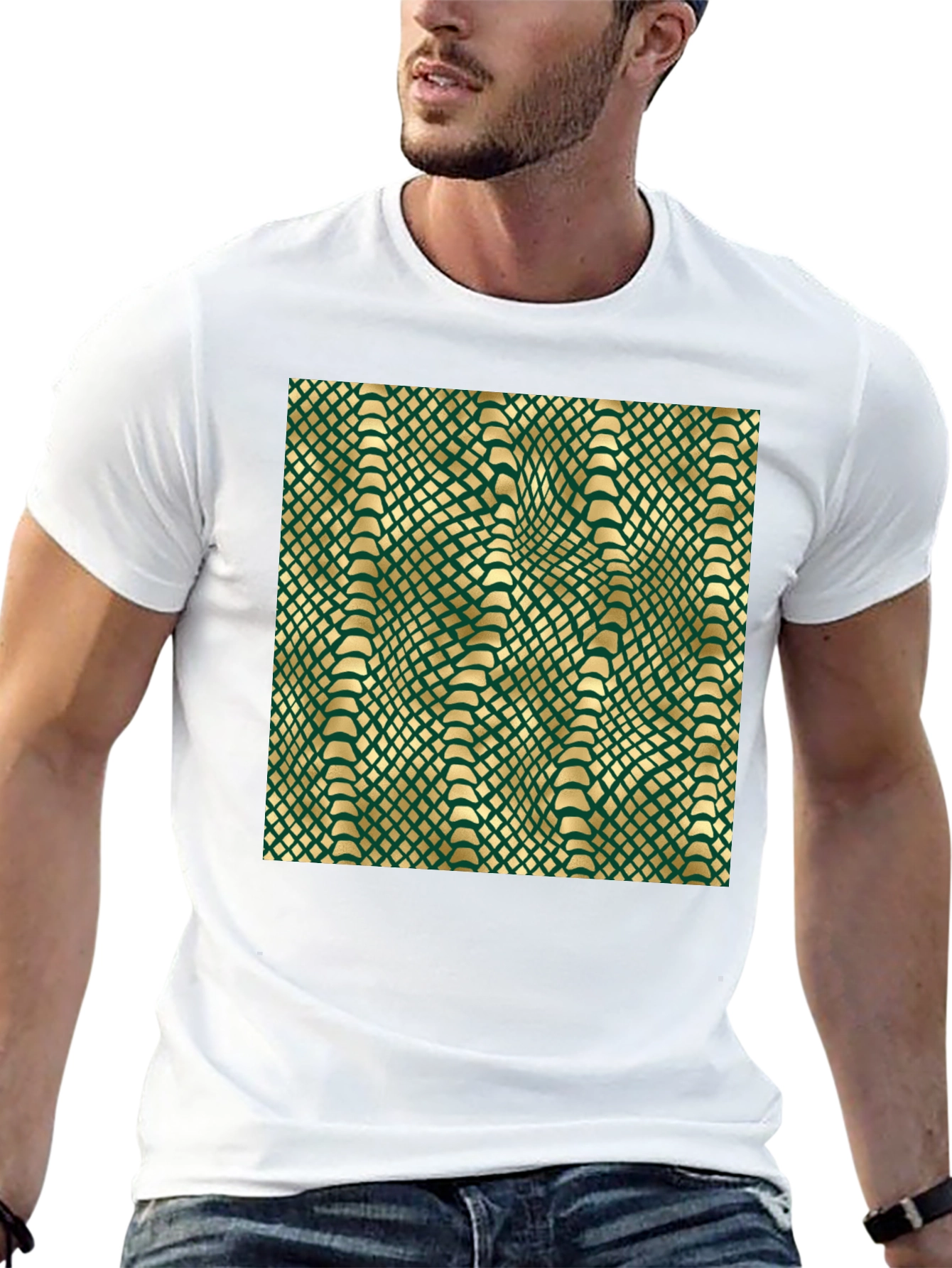 Geometric Illusion Tee - Stylish Graphic Print
