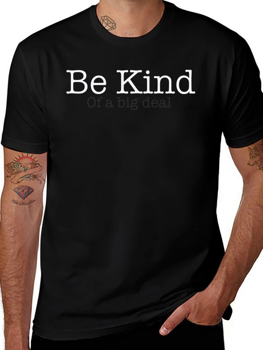 Be Kind Black Graphic T-Shirt - Short Sleeve Crew Neck