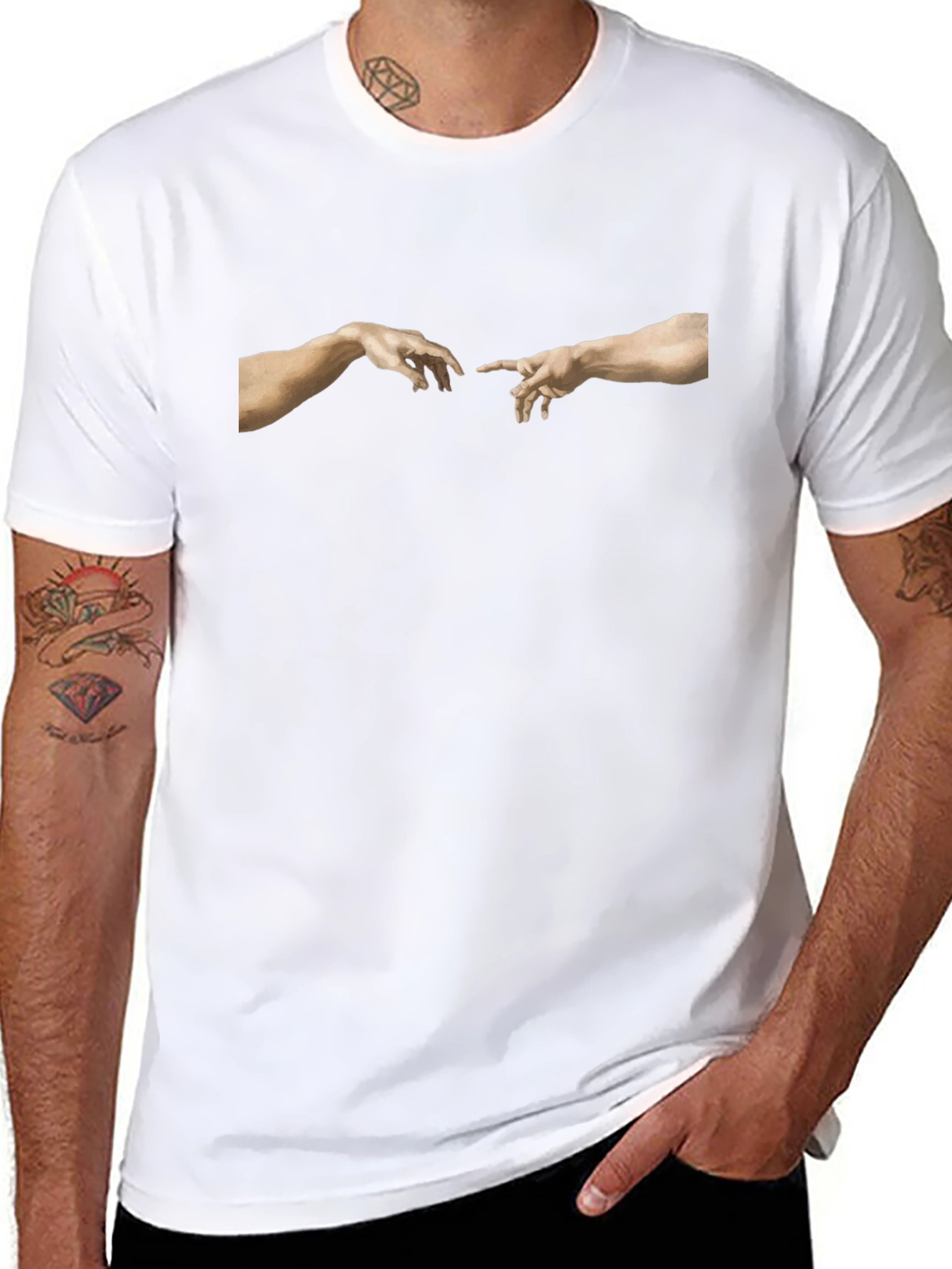 Creation of Adam T-Shirt - Michelangelo Inspired
