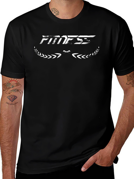 Fitness Graphic Tee - Mens Black Short Sleeve Shirt