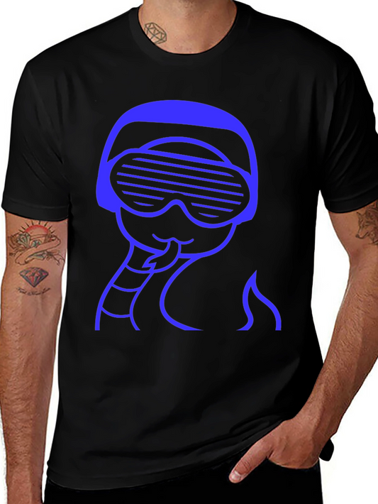 Retro Snake Tee - Black Crew Neck