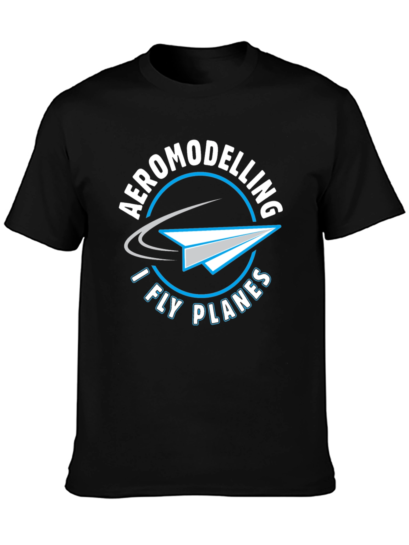 Aeromodelling - I Fly Planes Black T-Shirt