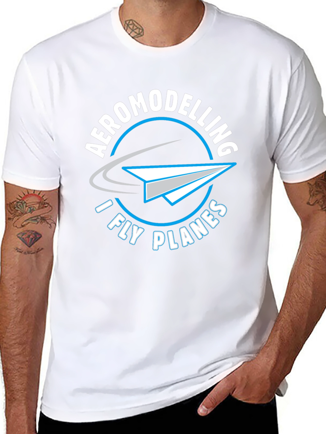 Aeromodelling - I Fly Planes Black T-Shirt
