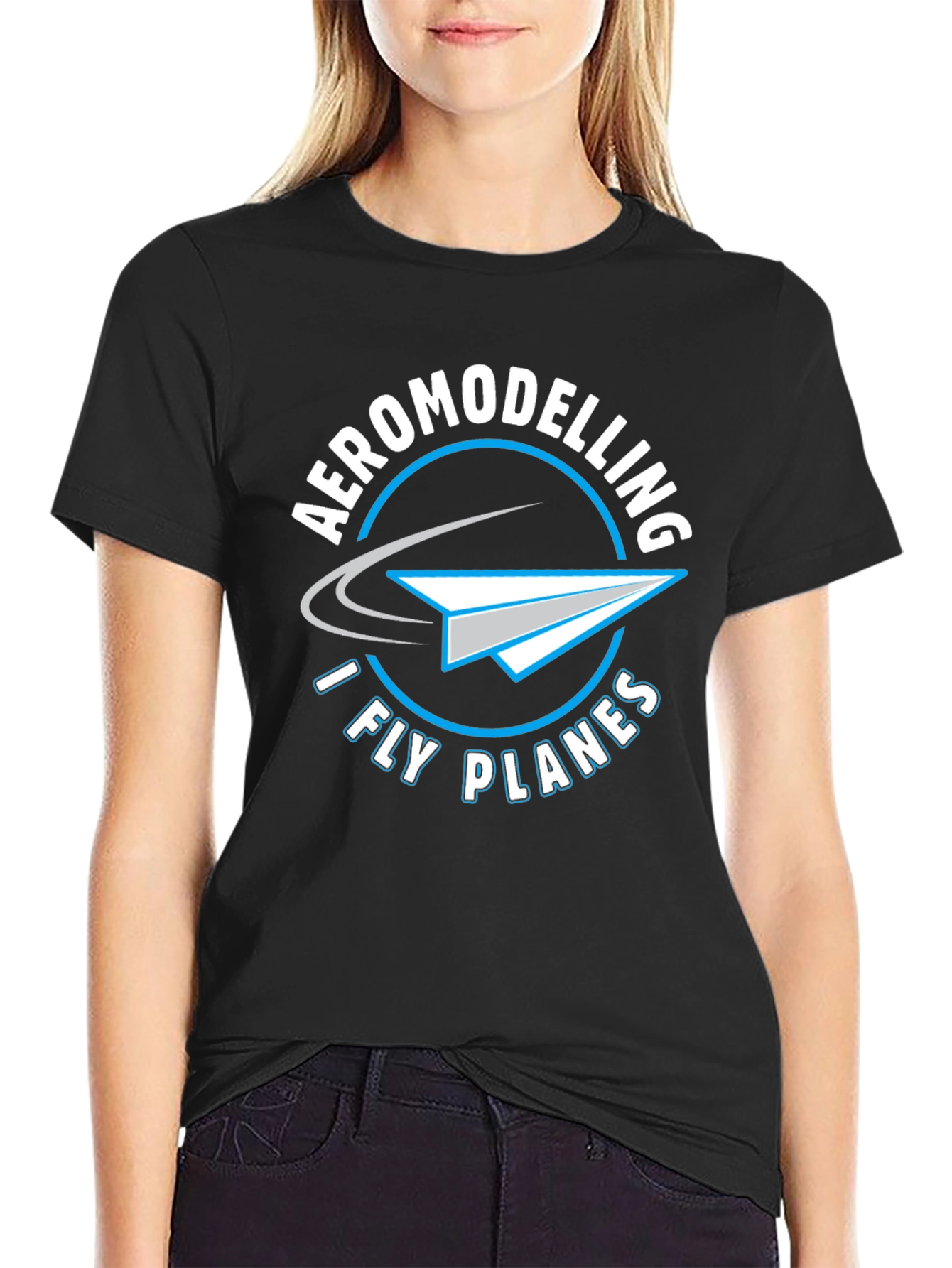 Aeromodelling - I Fly Planes Black T-Shirt