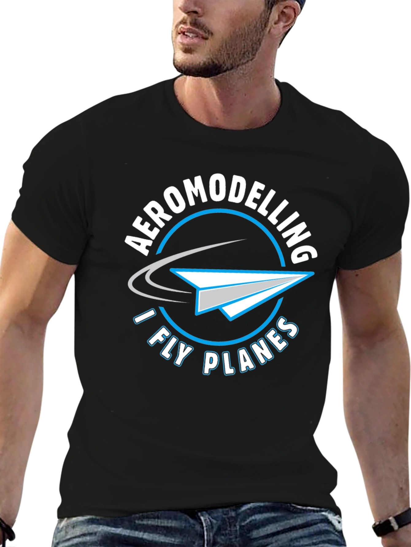 Aeromodelling - I Fly Planes Black T-Shirt