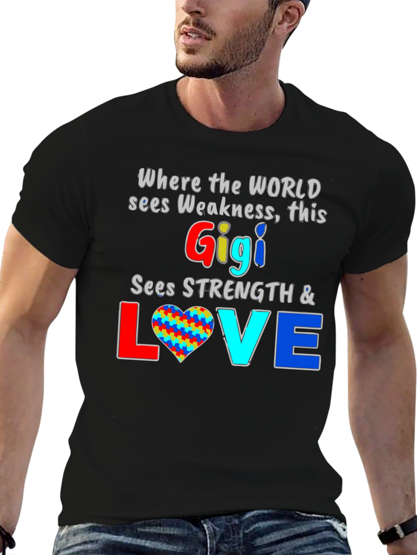 Gigi Sees Strength & Love T-Shirt - Autism Awareness