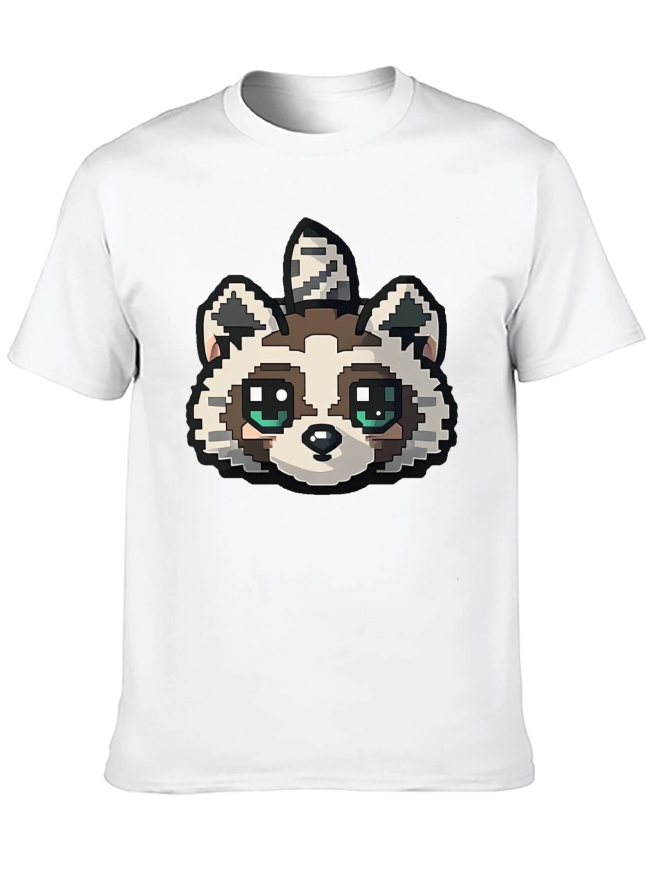 Pixelated Raccoon Graphic Tee