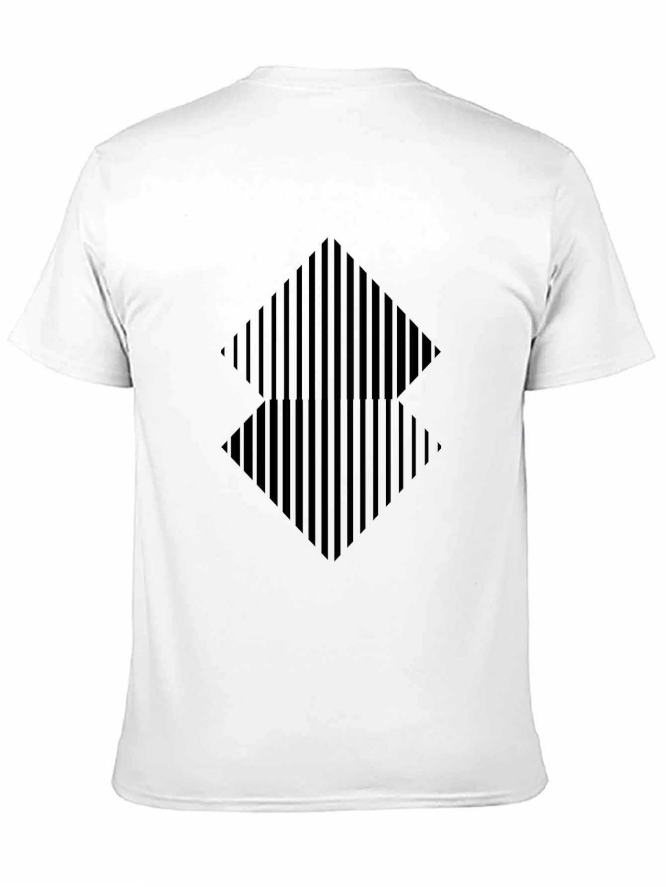 Modern Geometric Graphic Tee - Black Diamond Design