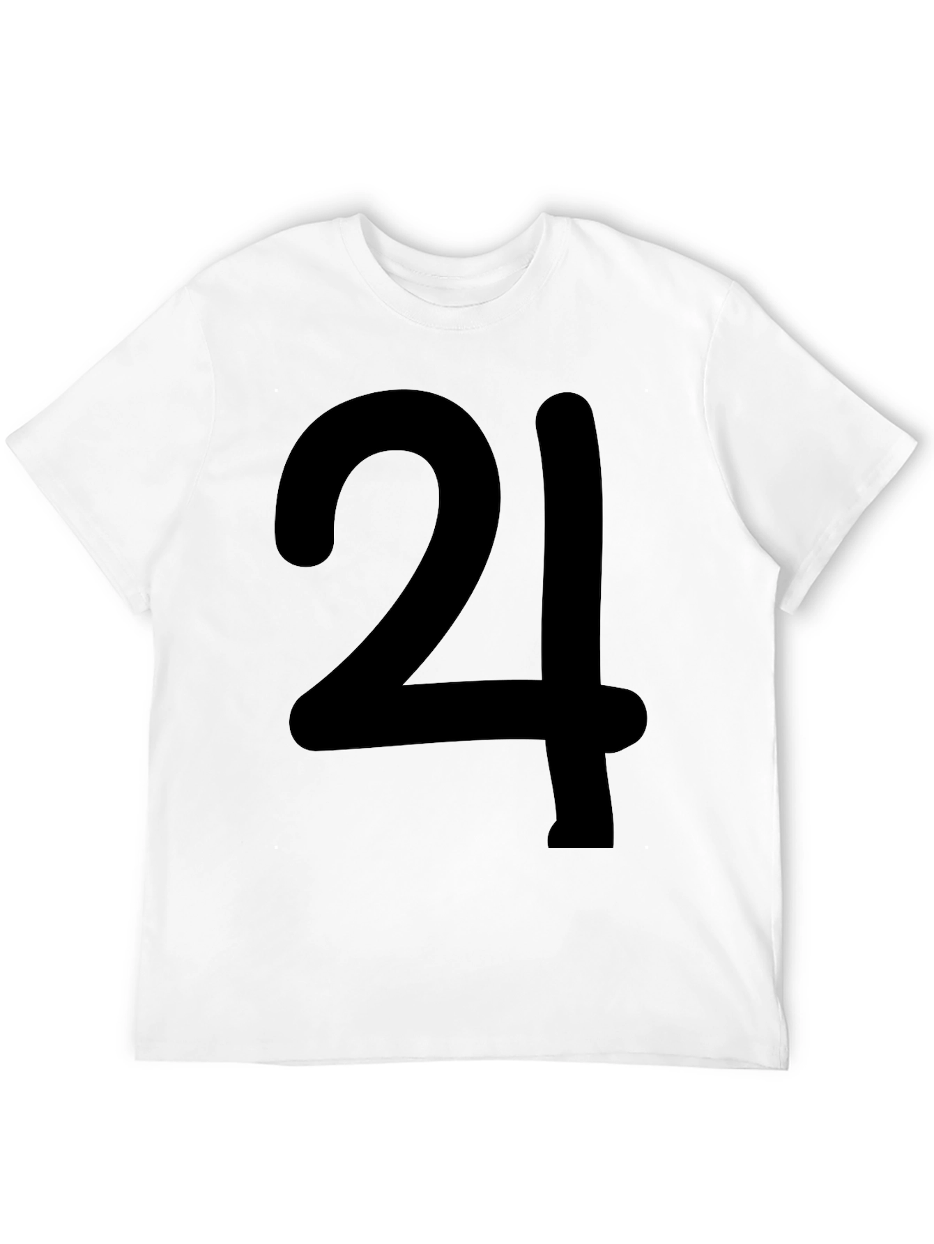 Bold Number 24 Graphic Print T-Shirt