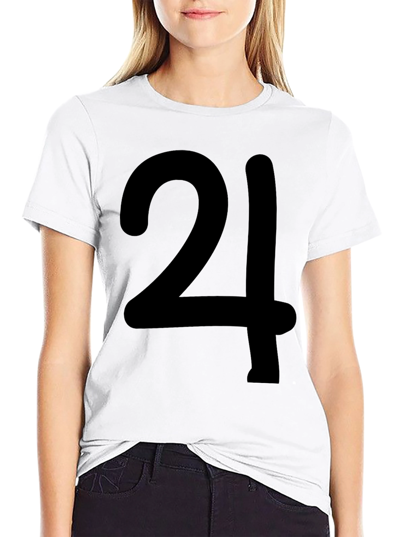 Bold Number 24 Graphic Print T-Shirt