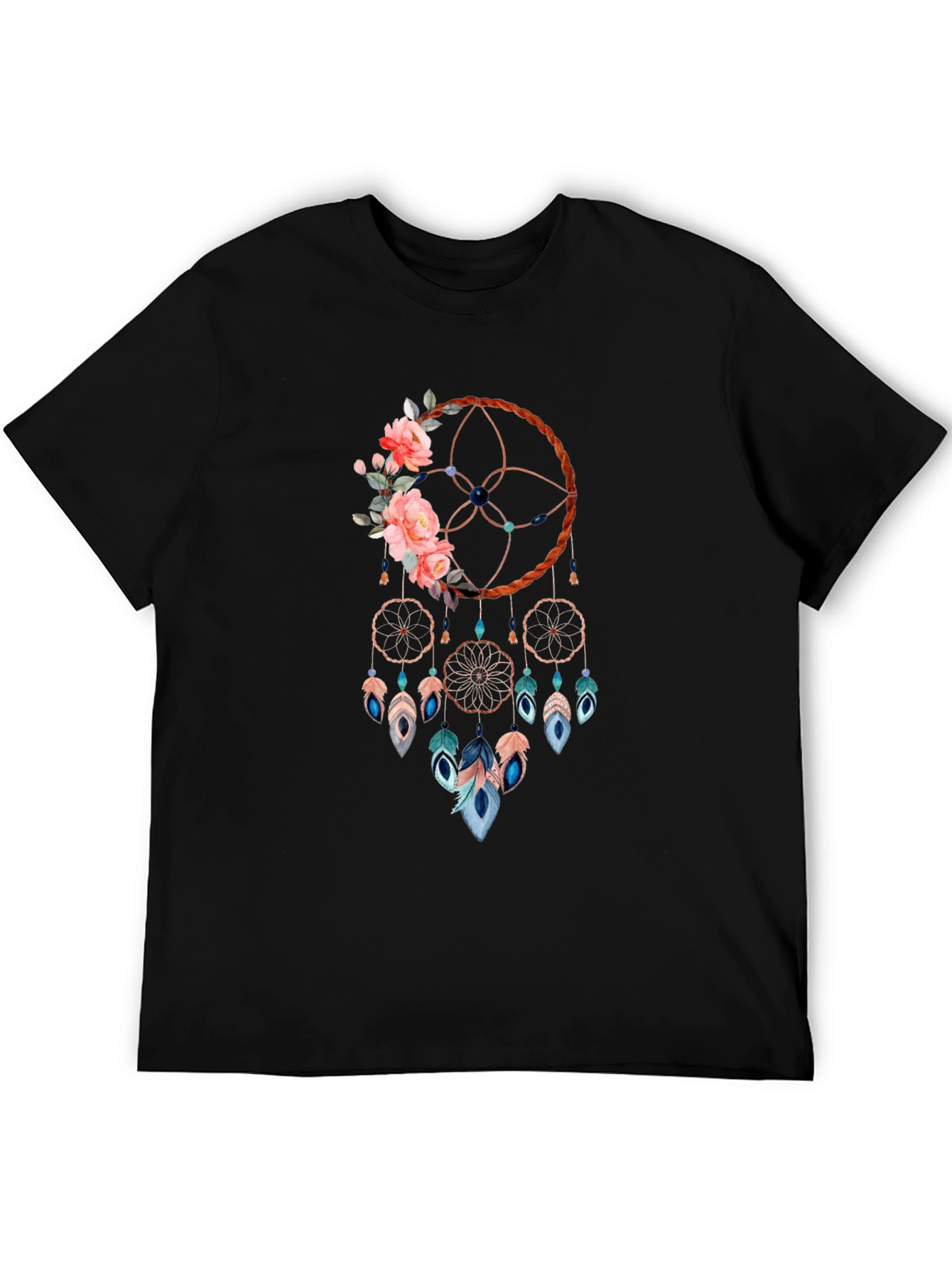 Dreamcatcher Floral T-Shirt - Bohemian Style