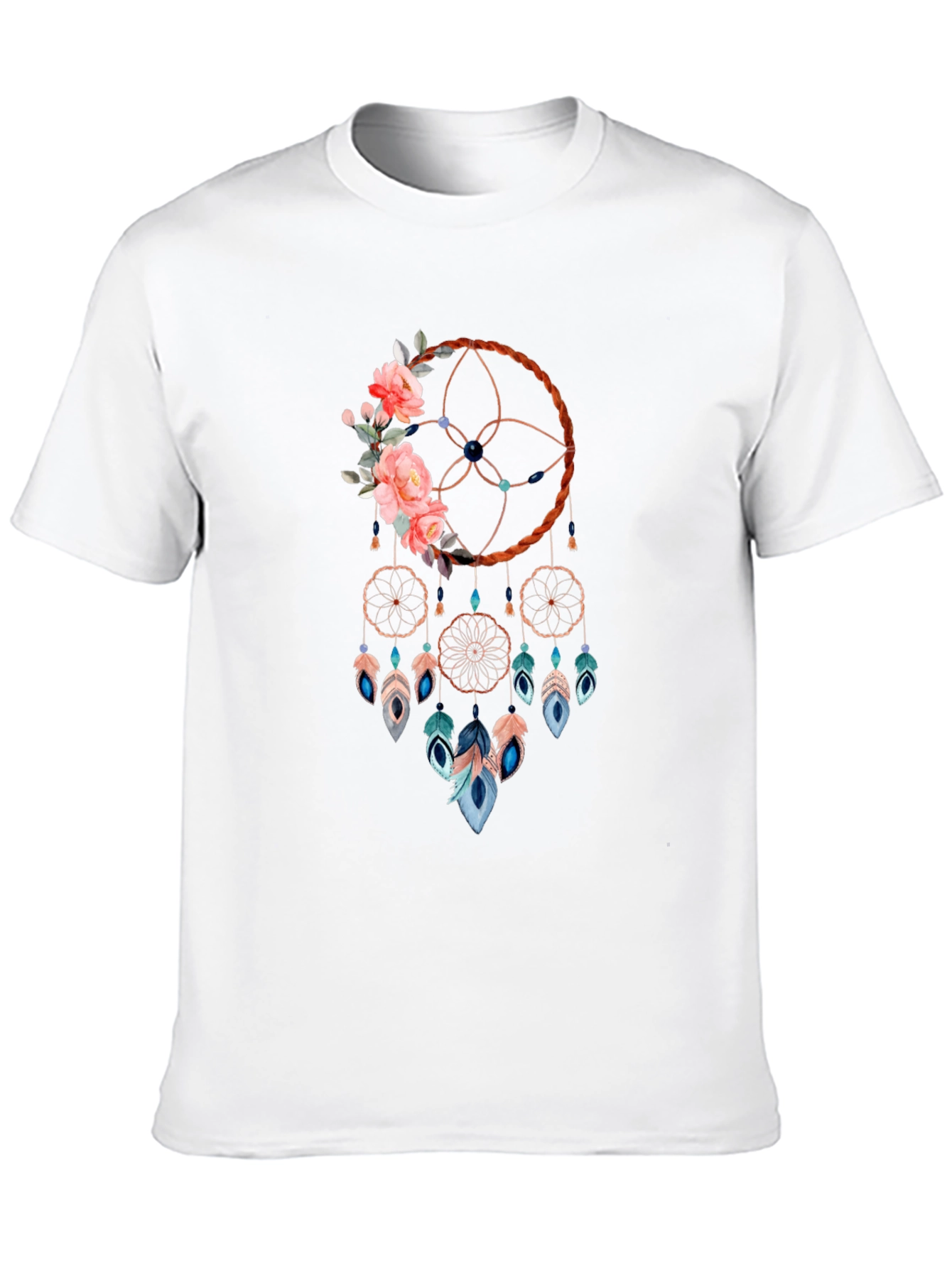 Dreamcatcher Floral T-Shirt - Bohemian Style