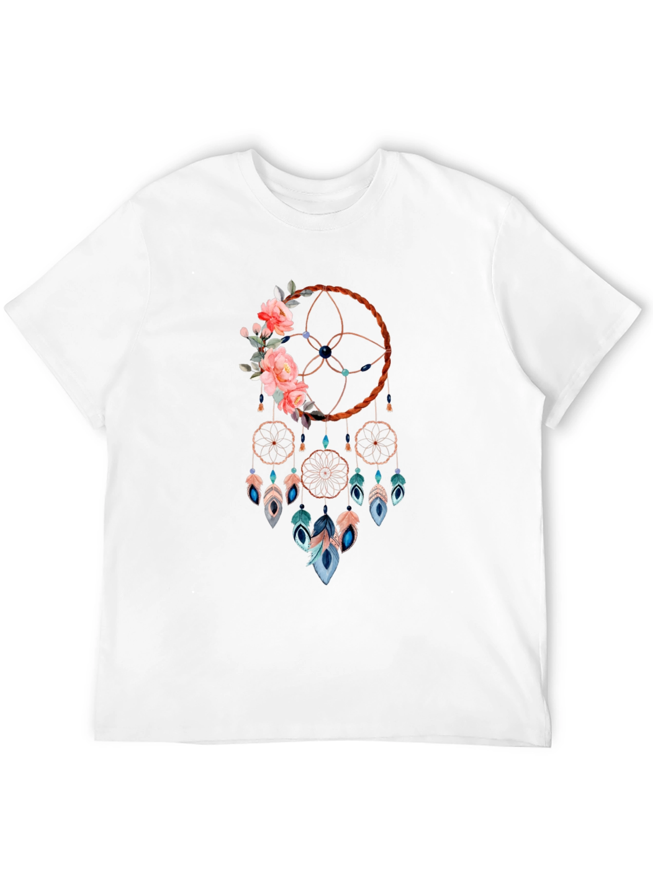 Dreamcatcher Floral T-Shirt - Bohemian Style