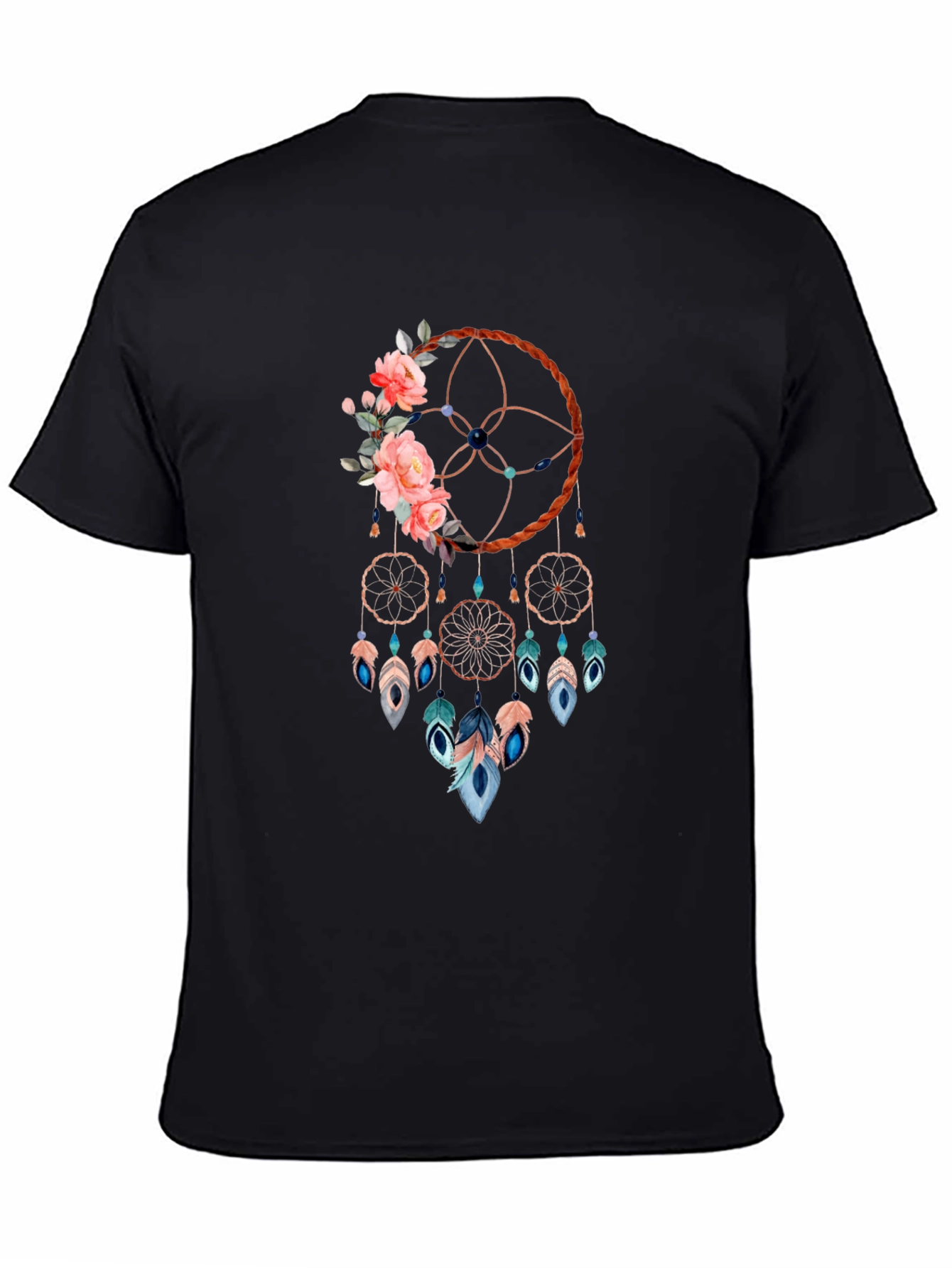 Dreamcatcher Floral T-Shirt - Bohemian Style