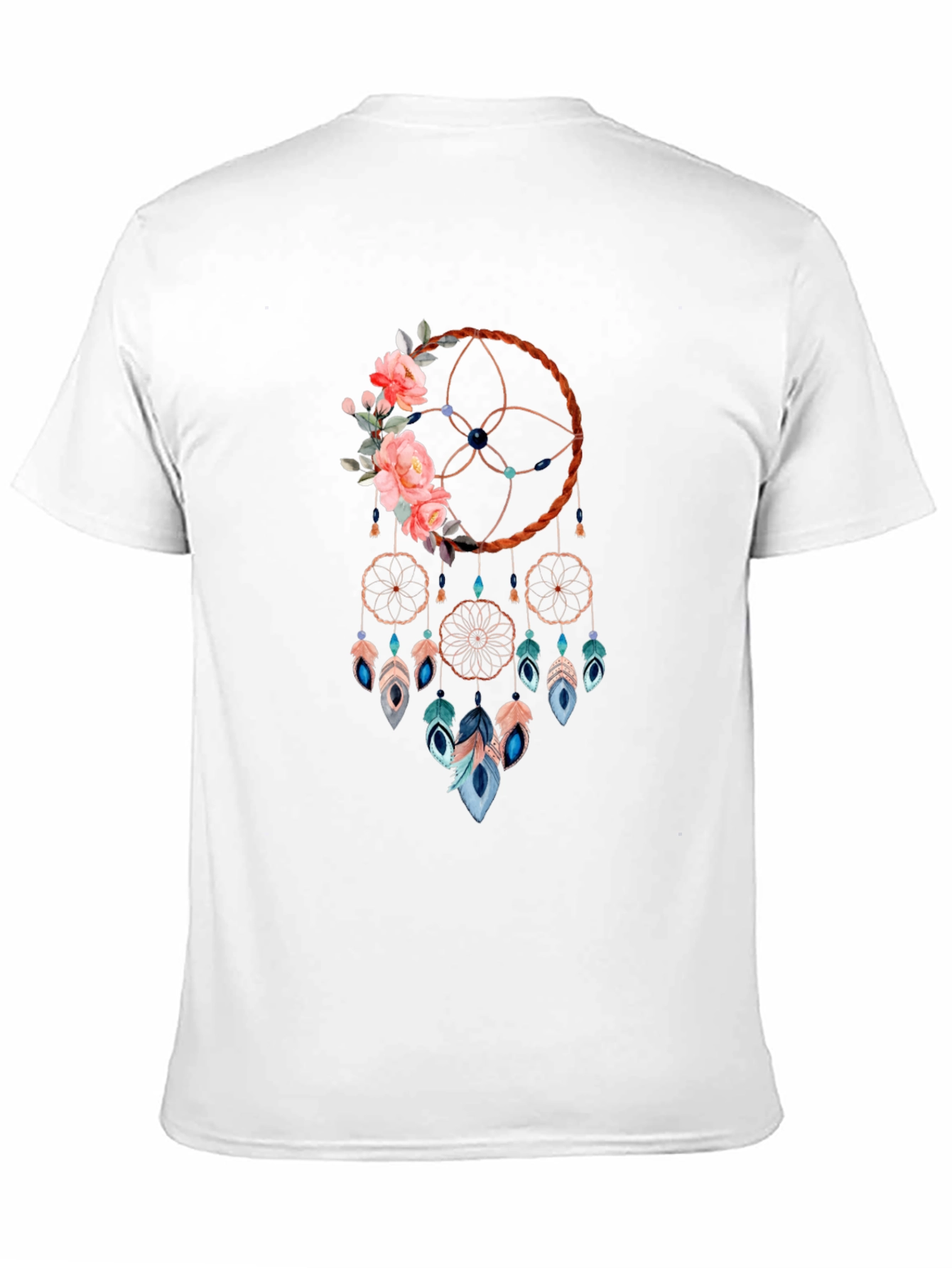 Dreamcatcher Floral T-Shirt - Bohemian Style