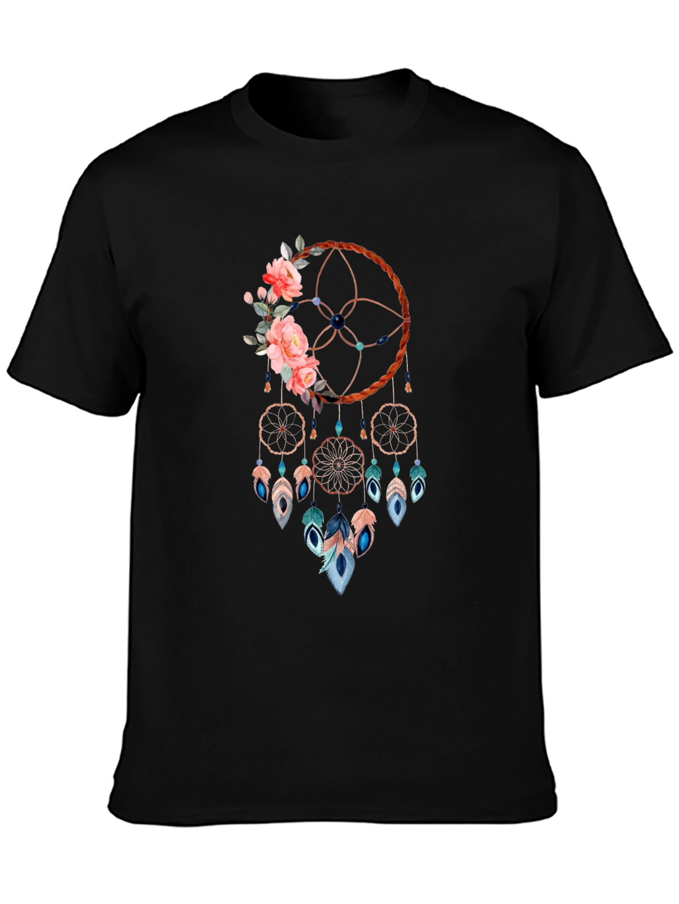 Dreamcatcher Floral T-Shirt - Bohemian Style