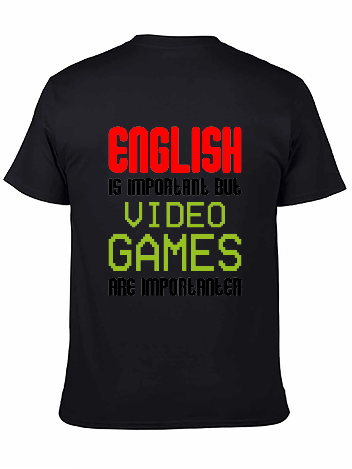 English vs. Video Games Graphic T-Shirt