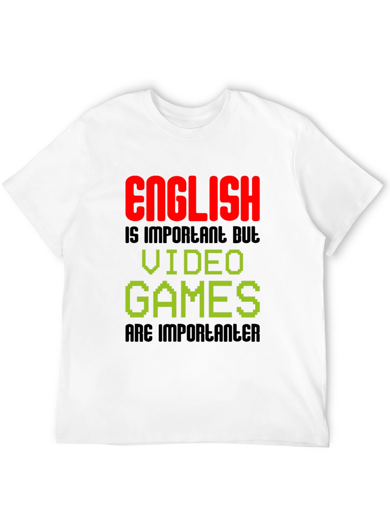 English vs. Video Games Graphic T-Shirt