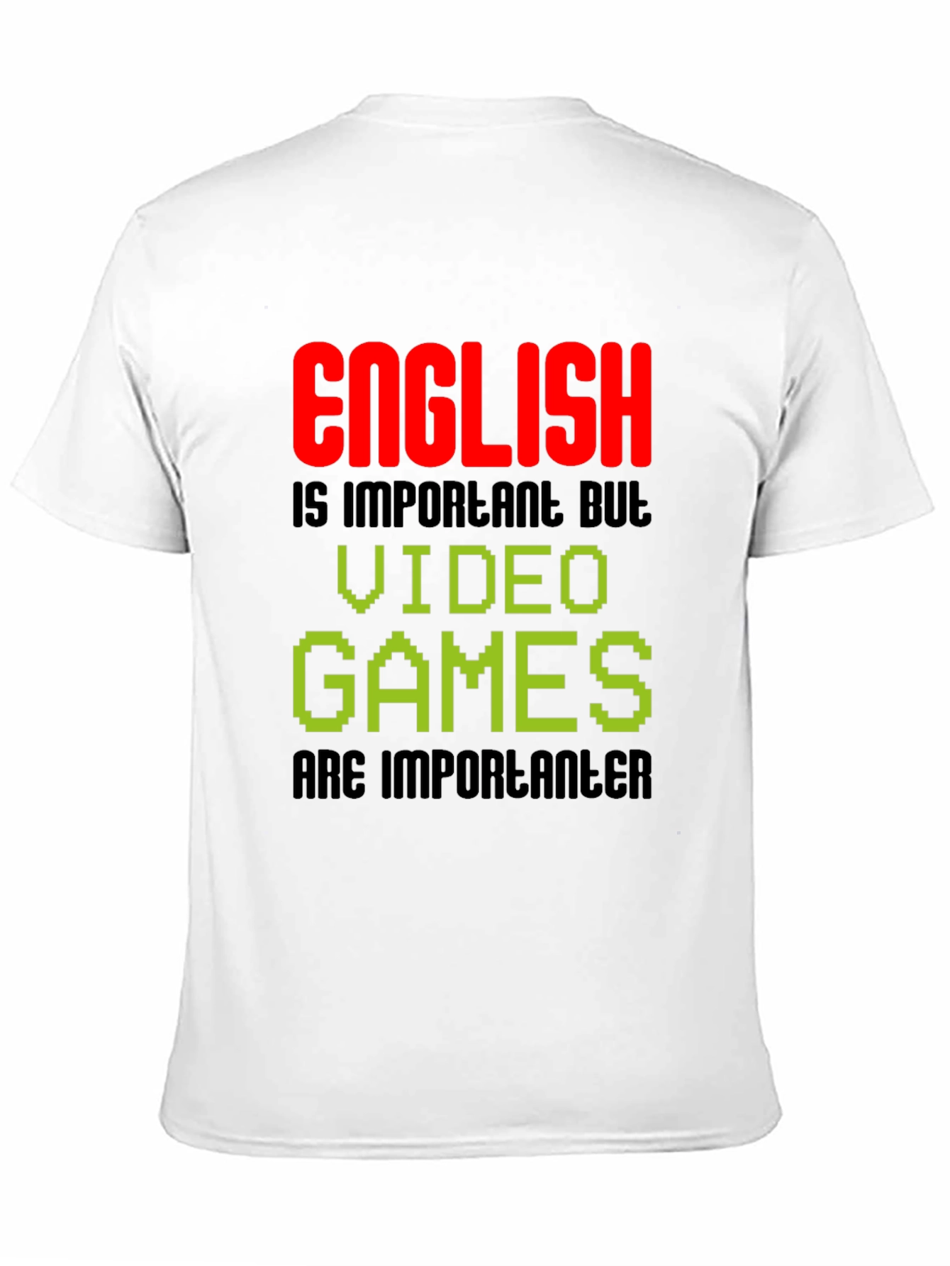 English vs. Video Games Graphic T-Shirt