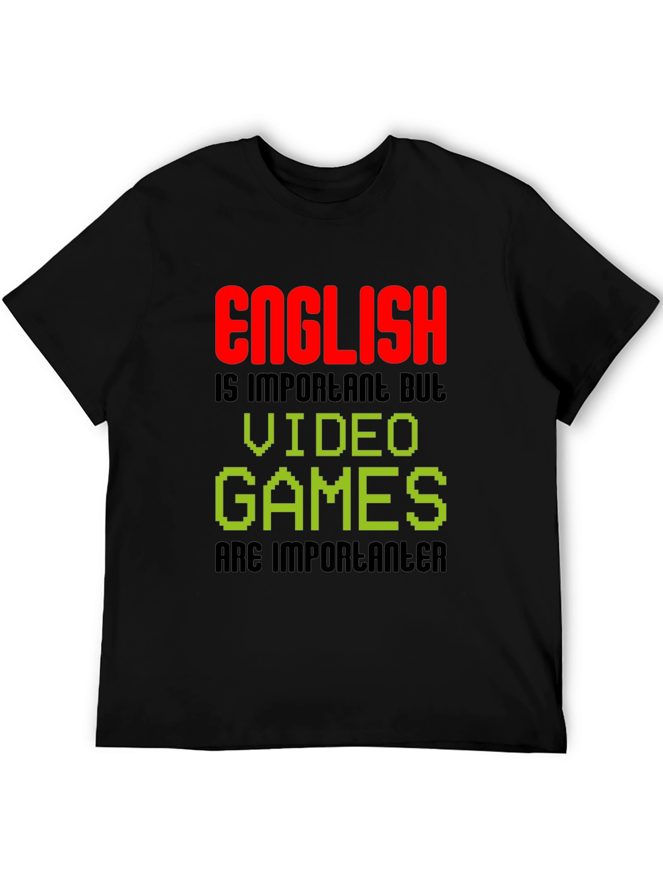 English vs. Video Games Graphic T-Shirt