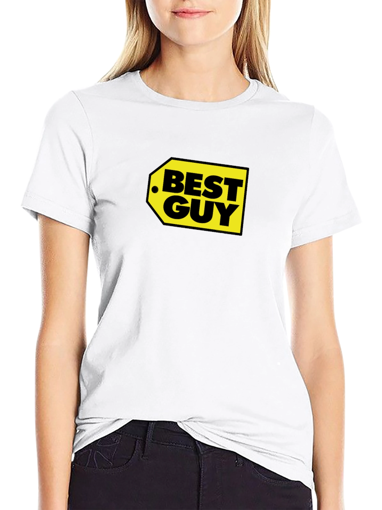Best Guy Graphic Tee - Black Crew Neck T-Shirt
