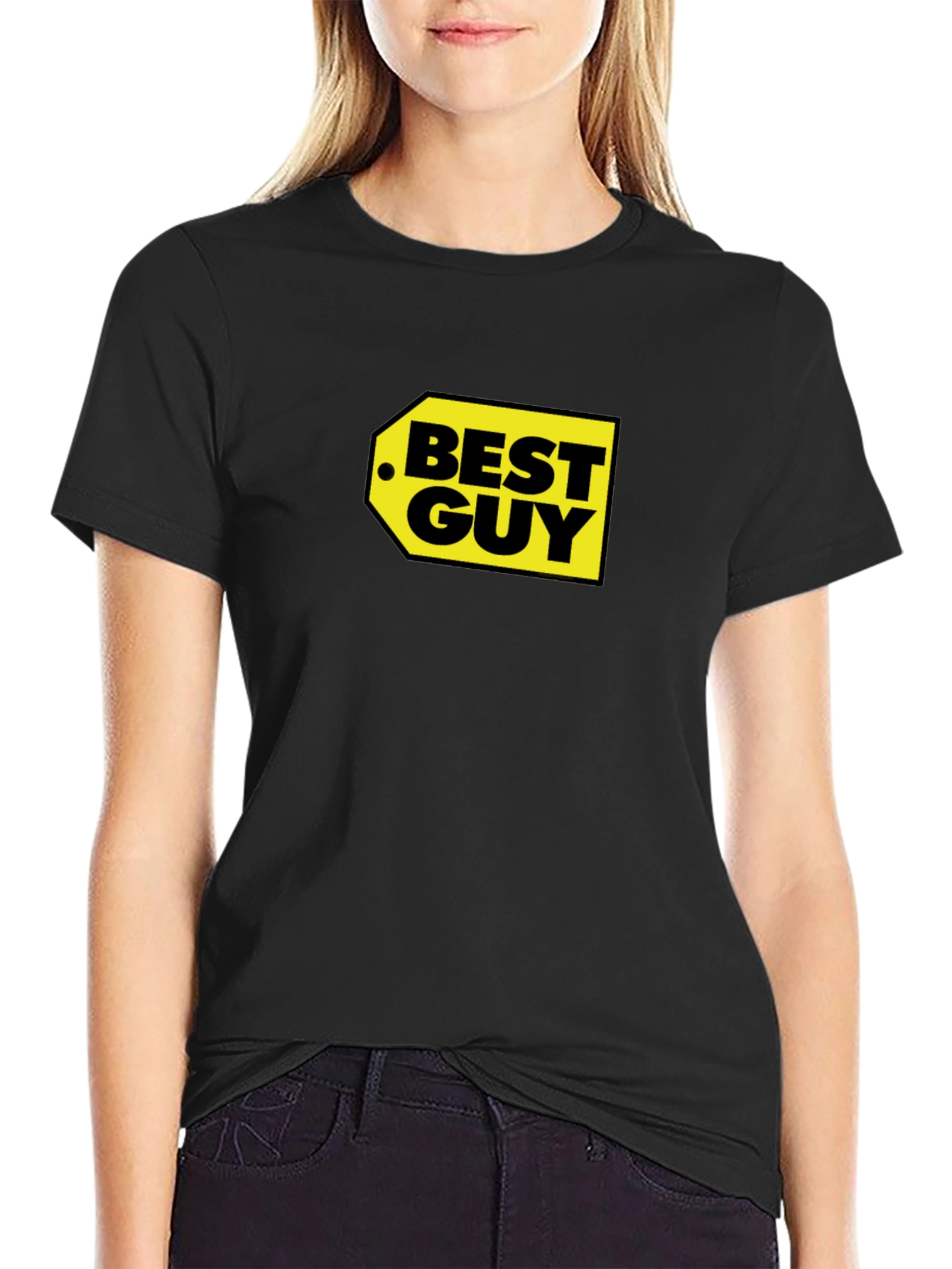Best Guy Graphic Tee - Black Crew Neck T-Shirt
