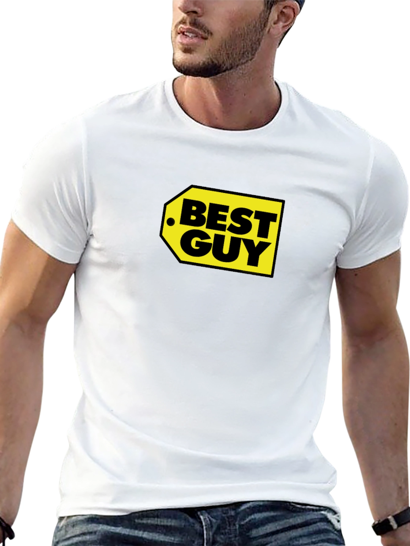 Best Guy Graphic Tee - Black Crew Neck T-Shirt