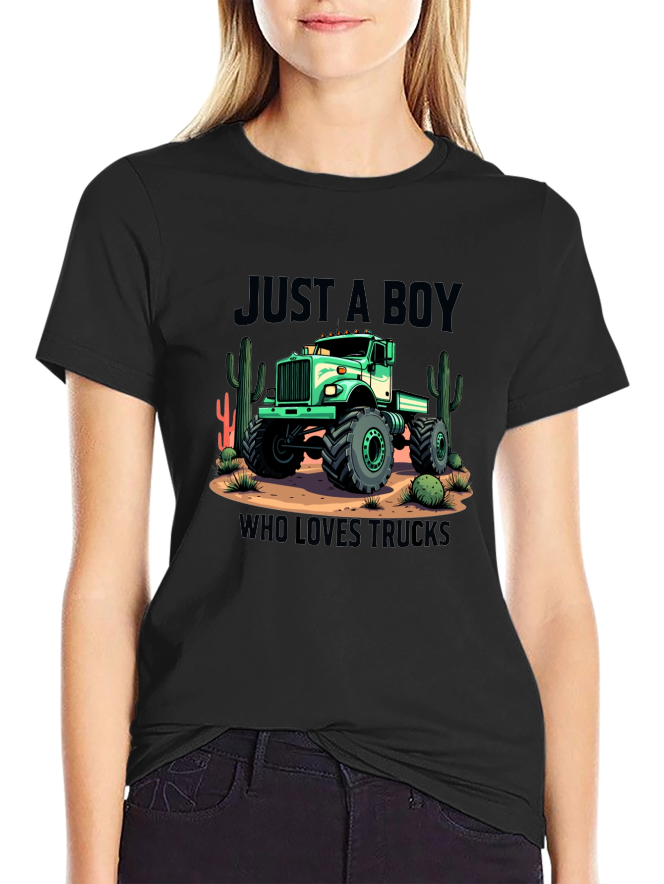 Boy Who Loves Trucks Graphic T-Shirt