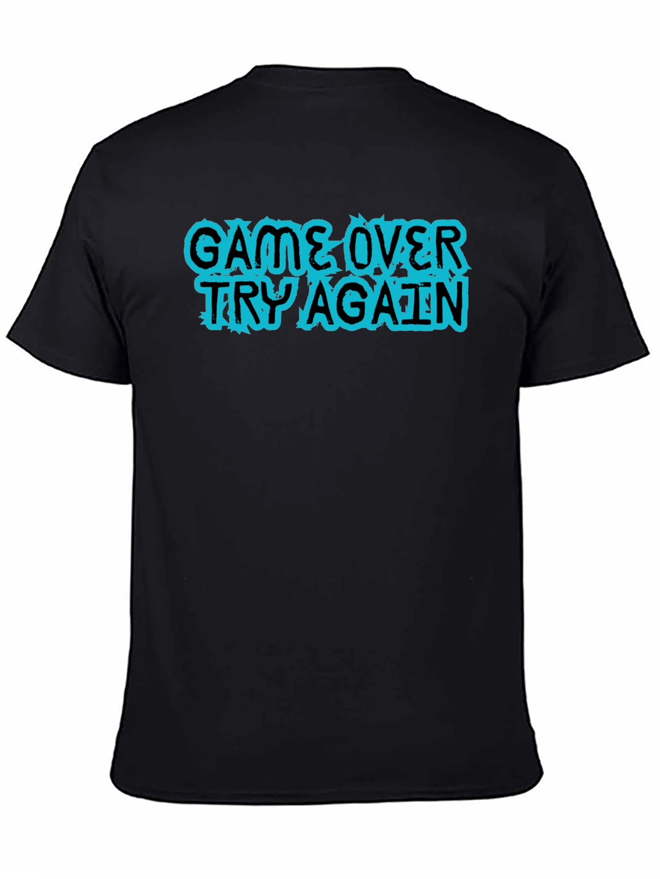Game Over Try Again Black T-Shirt