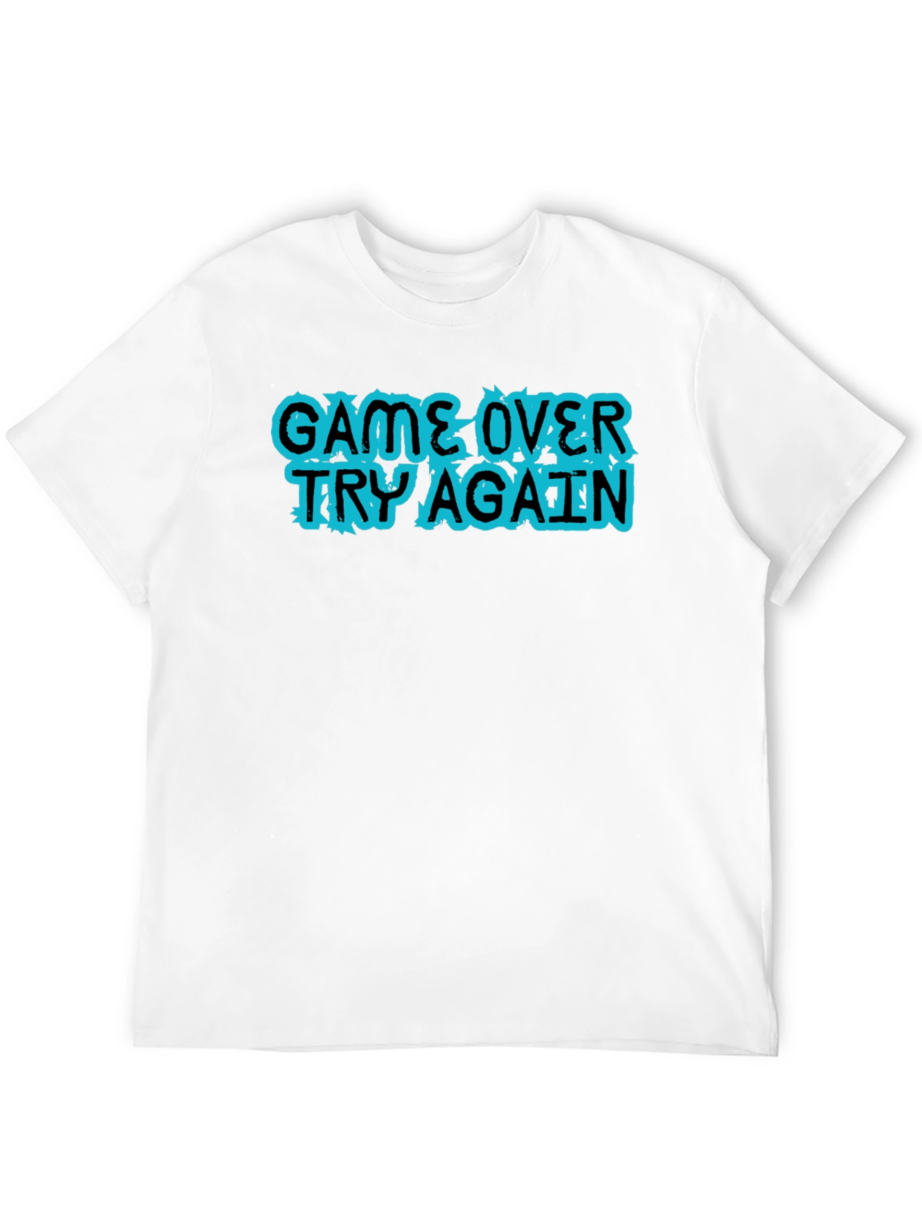 Game Over Try Again Black T-Shirt