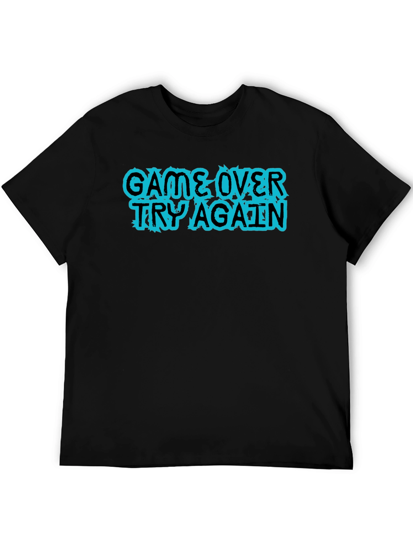 Game Over Try Again Black T-Shirt