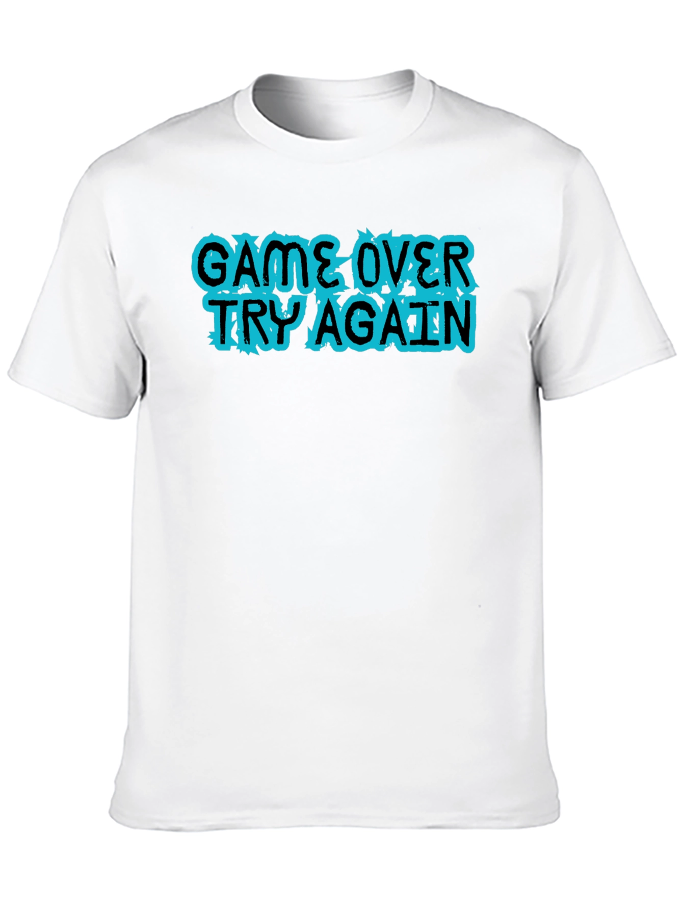 Game Over Try Again Black T-Shirt