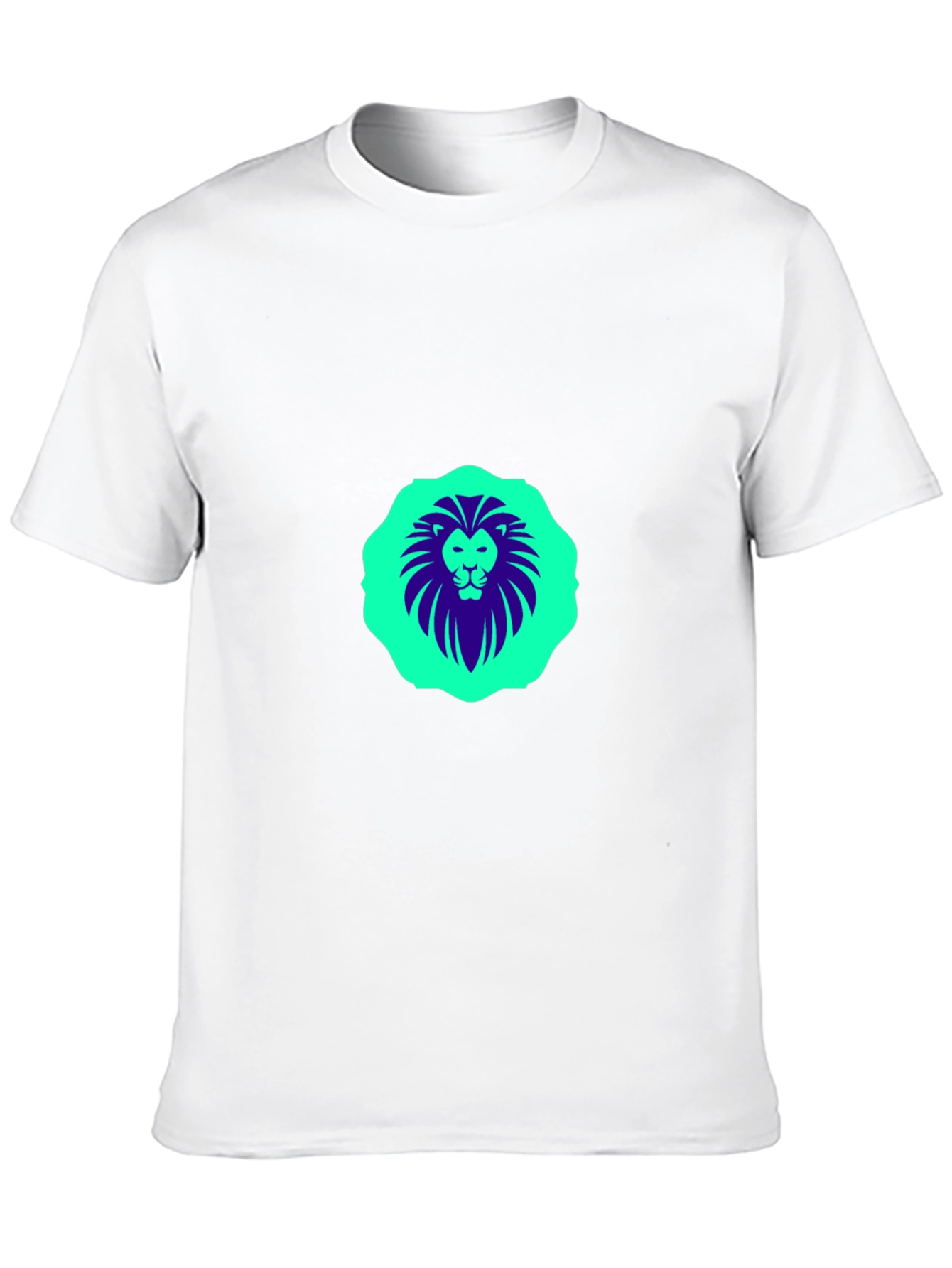 Lion Graphic Print Black Crew Neck T-Shirt