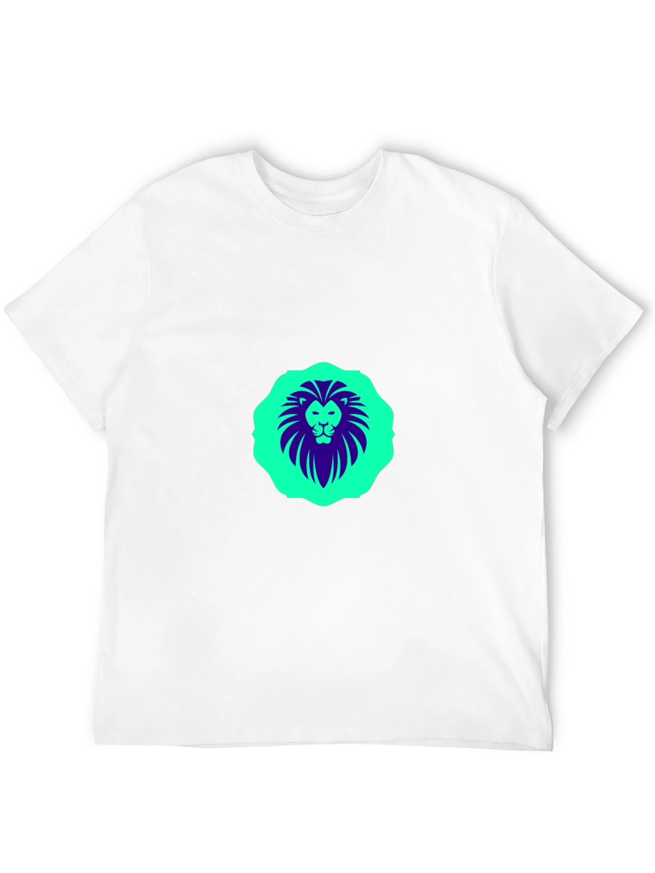Lion Graphic Print Black Crew Neck T-Shirt