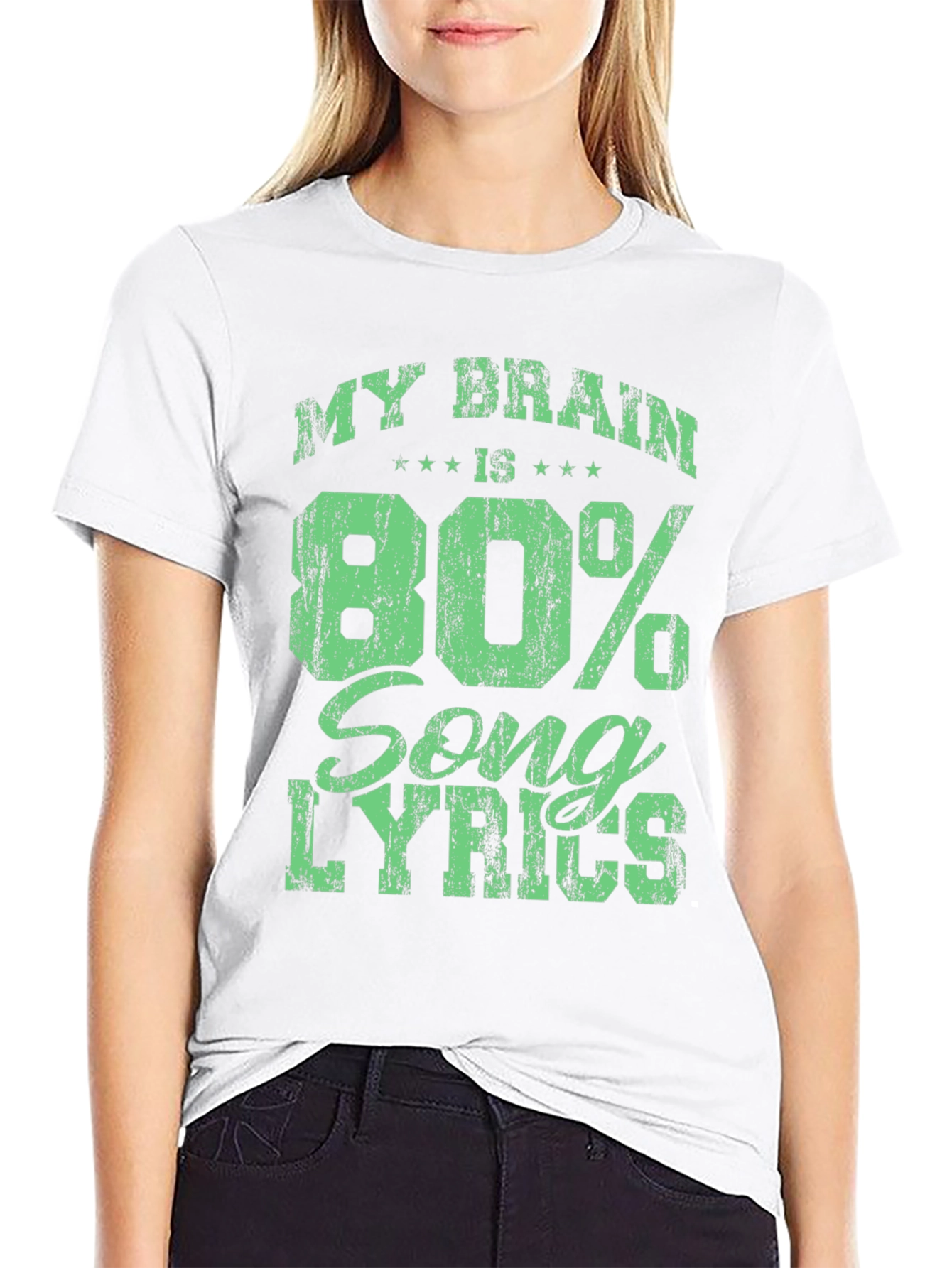 My Brain is 80% Song Lyrics T-Shirt
