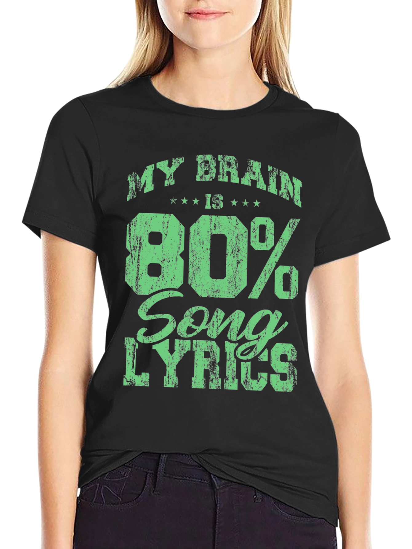 My Brain is 80% Song Lyrics T-Shirt
