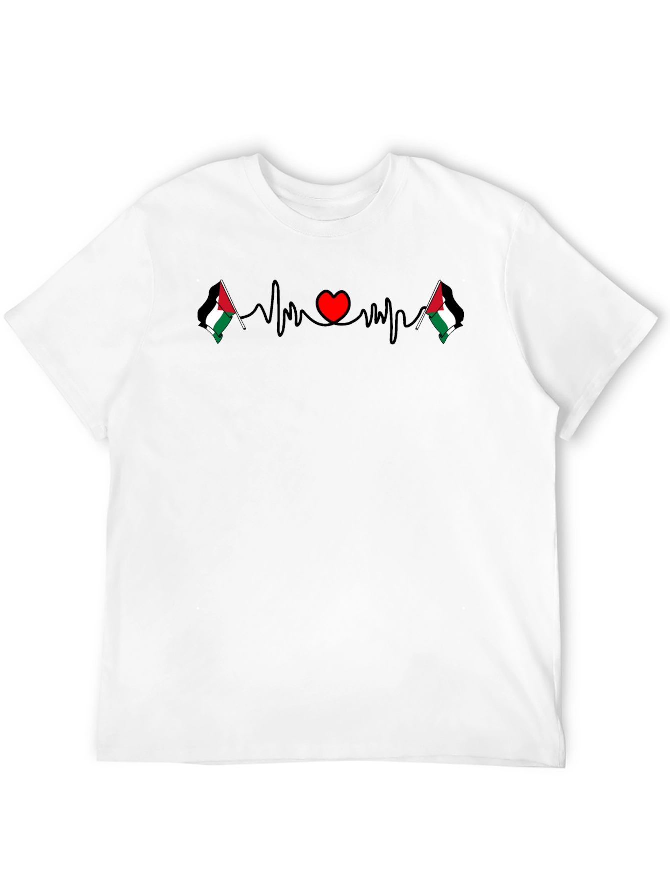Palestine Heartbeat T-Shirt - Show Your Love!