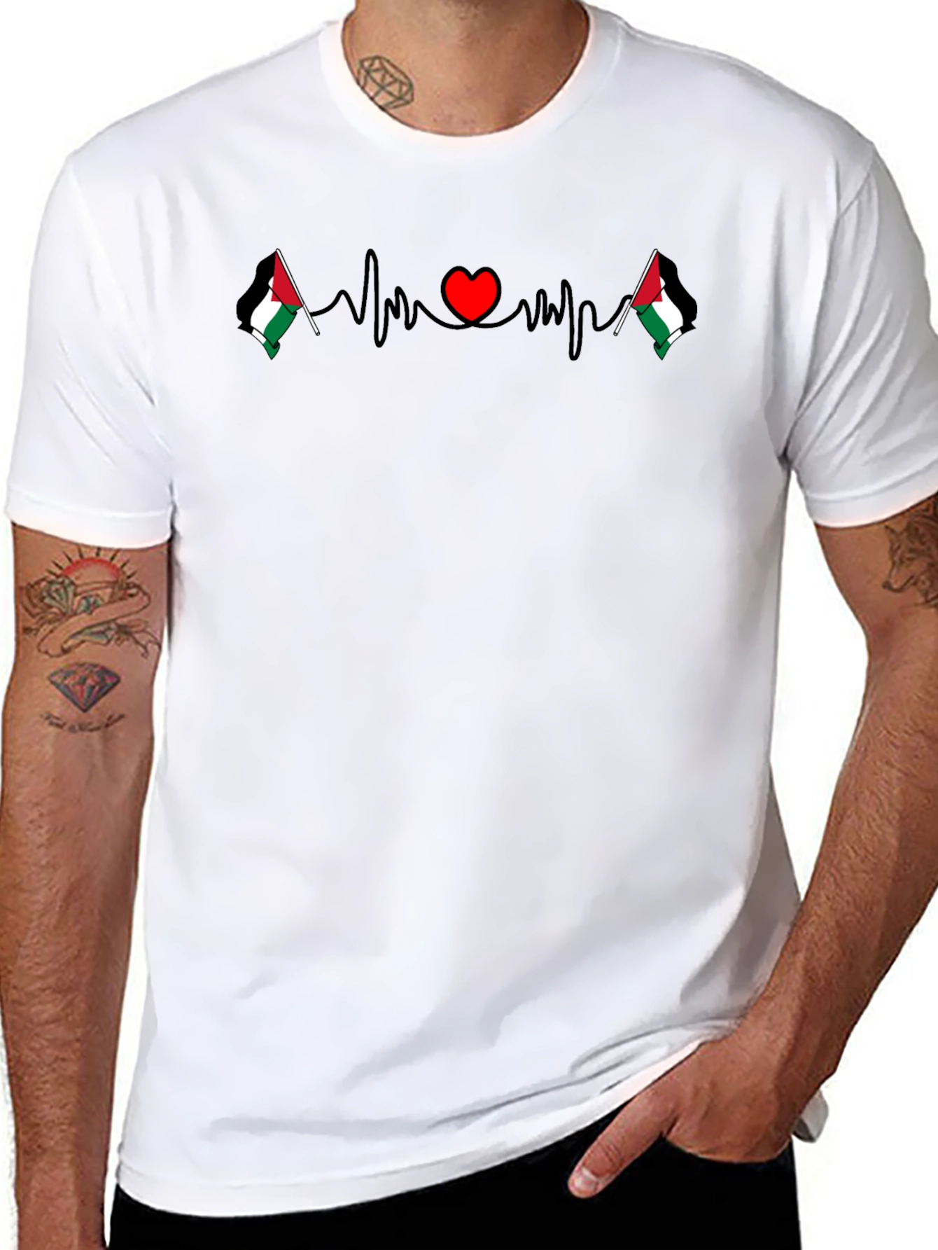 Palestine Heartbeat T-Shirt - Show Your Love!