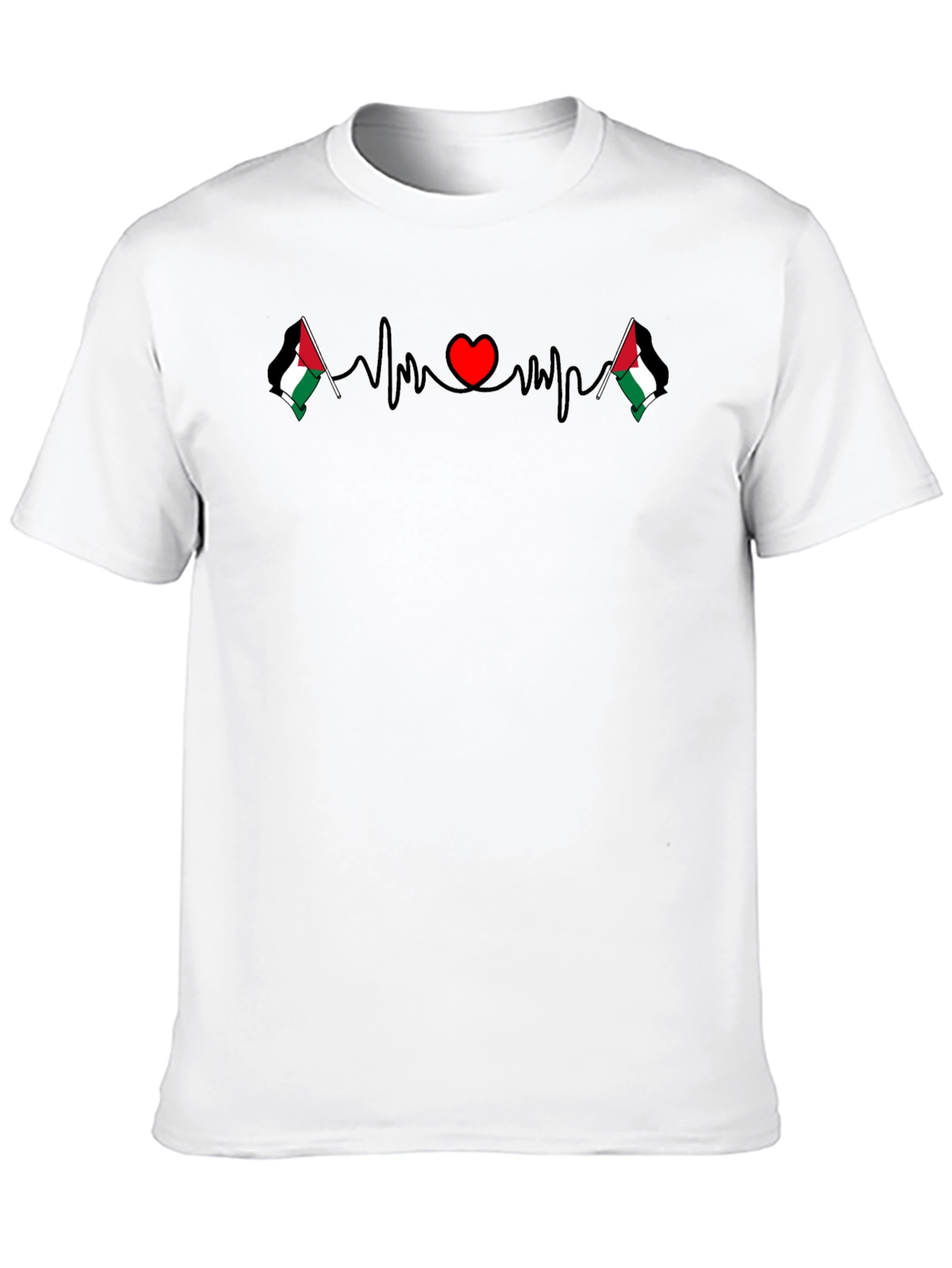 Palestine Heartbeat T-Shirt - Show Your Love!
