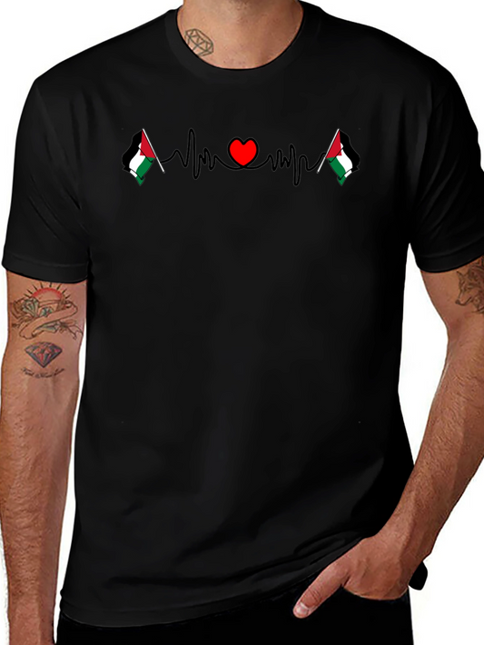 Palestine Heartbeat T-Shirt - Show Your Love!