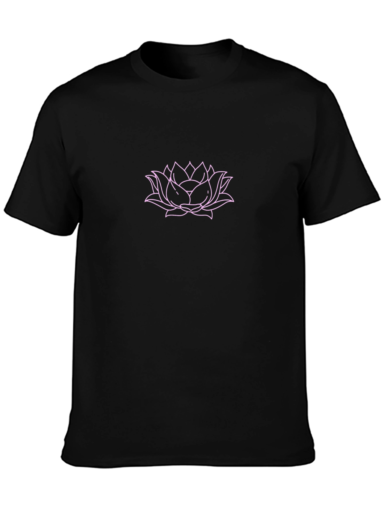 Lotus Flower Graphic Tee - Black