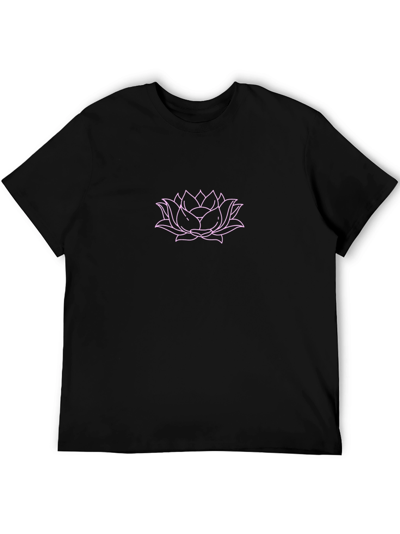 Lotus Flower Graphic Tee - Black