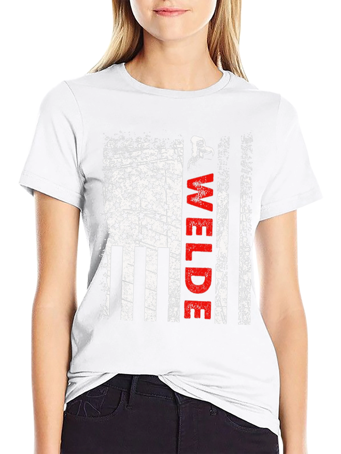 Welder American Flag T-Shirt Patriotic Welding Tee