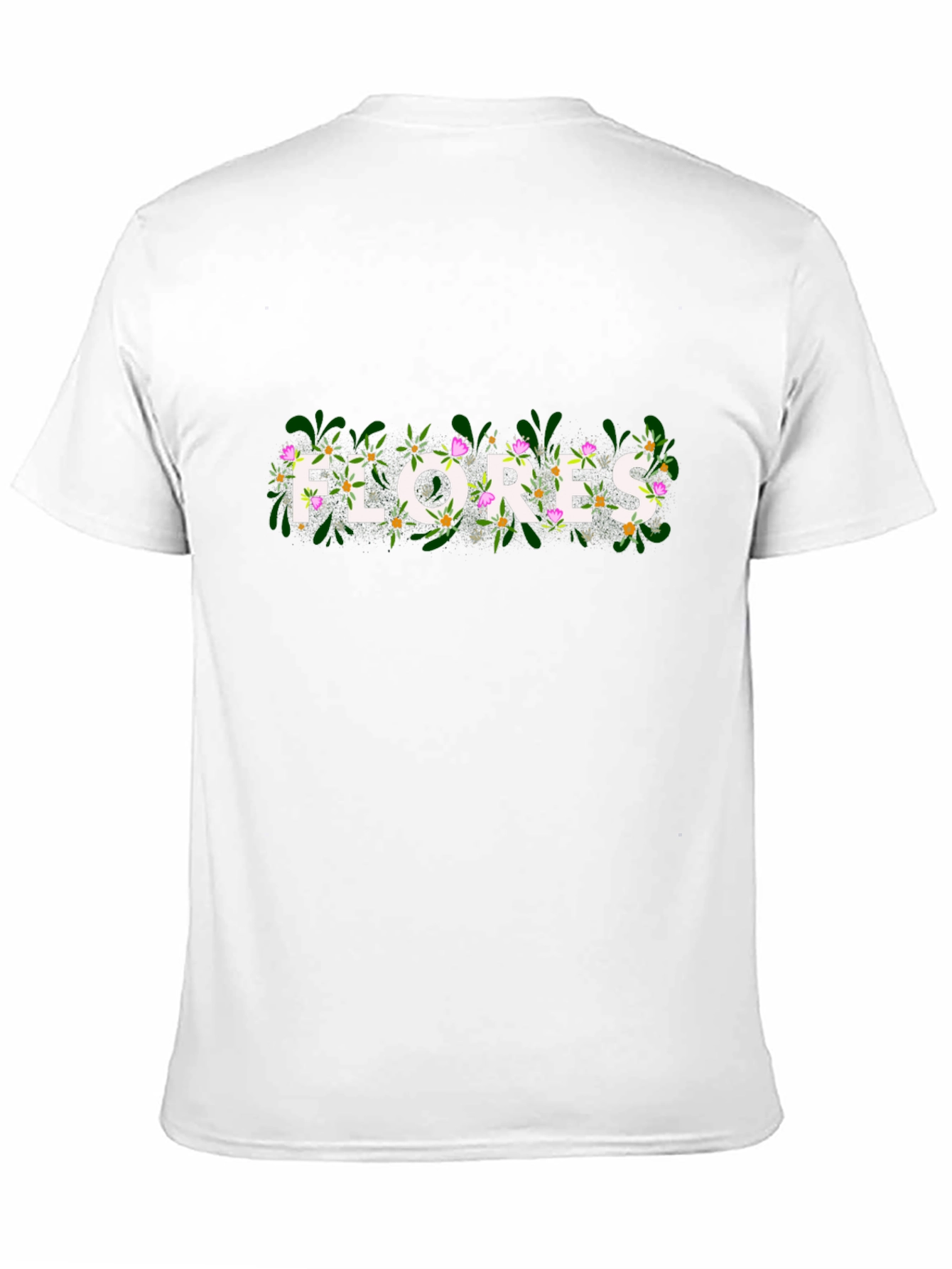 Floral Flores Graphic Black T-Shirt