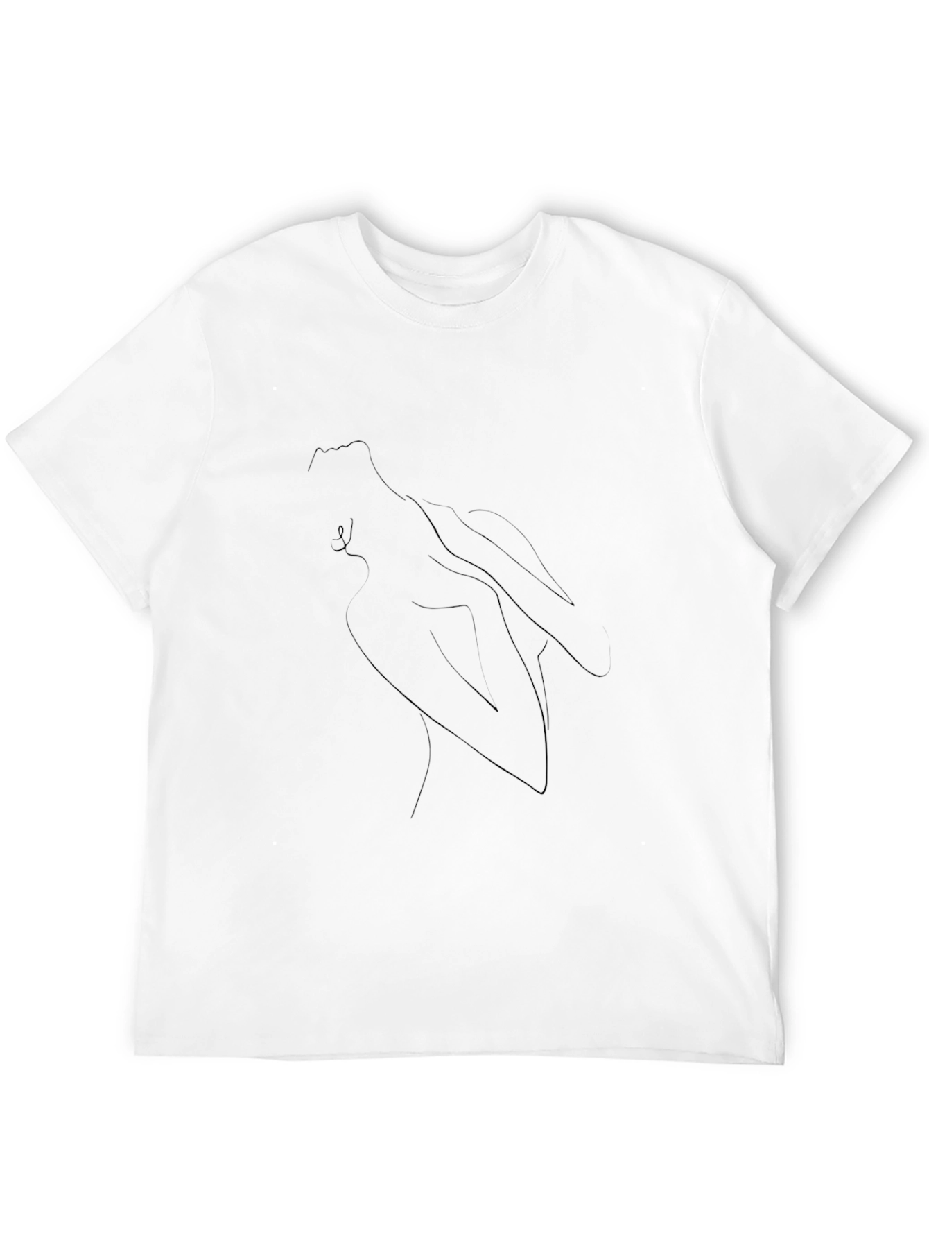 Minimalist Graphic Print Black Tee